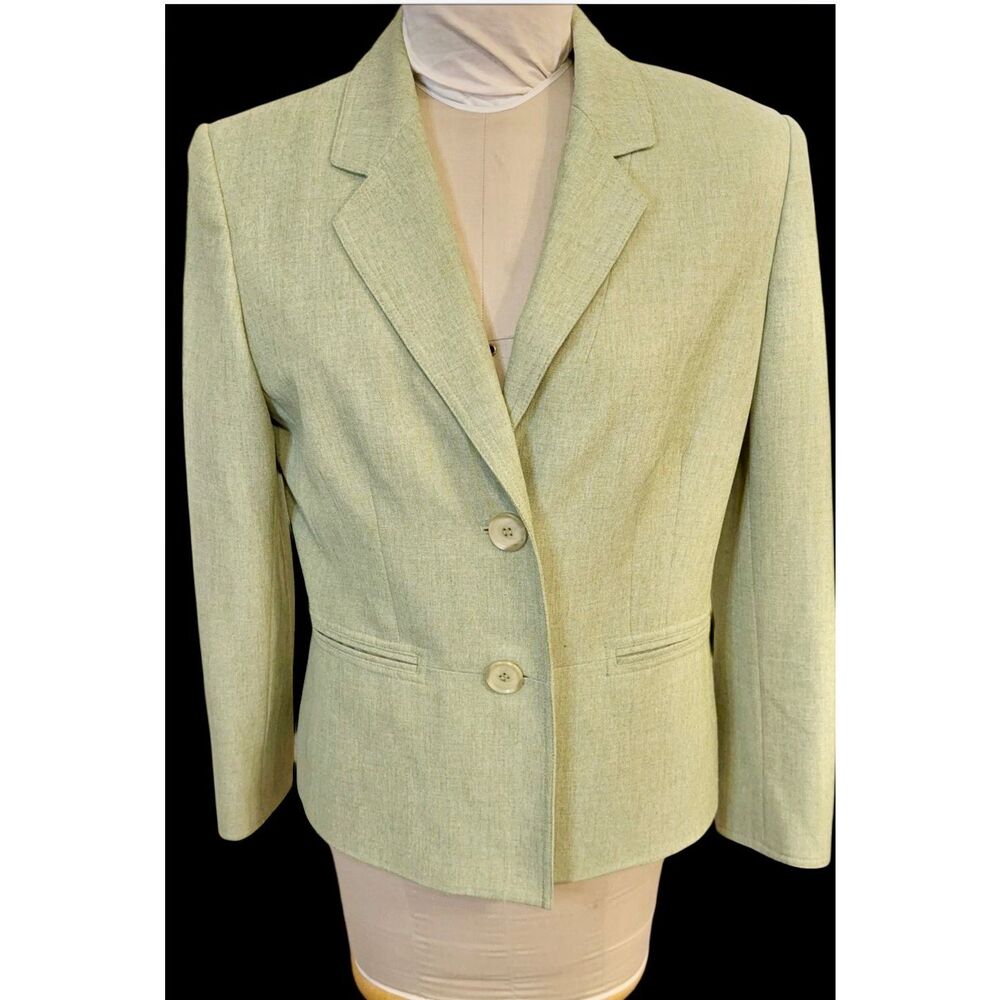 Le Suit Vintage Textured Blazer 2-Button Front Structured Sz. 12 Career Academia - Picture 11 of 14